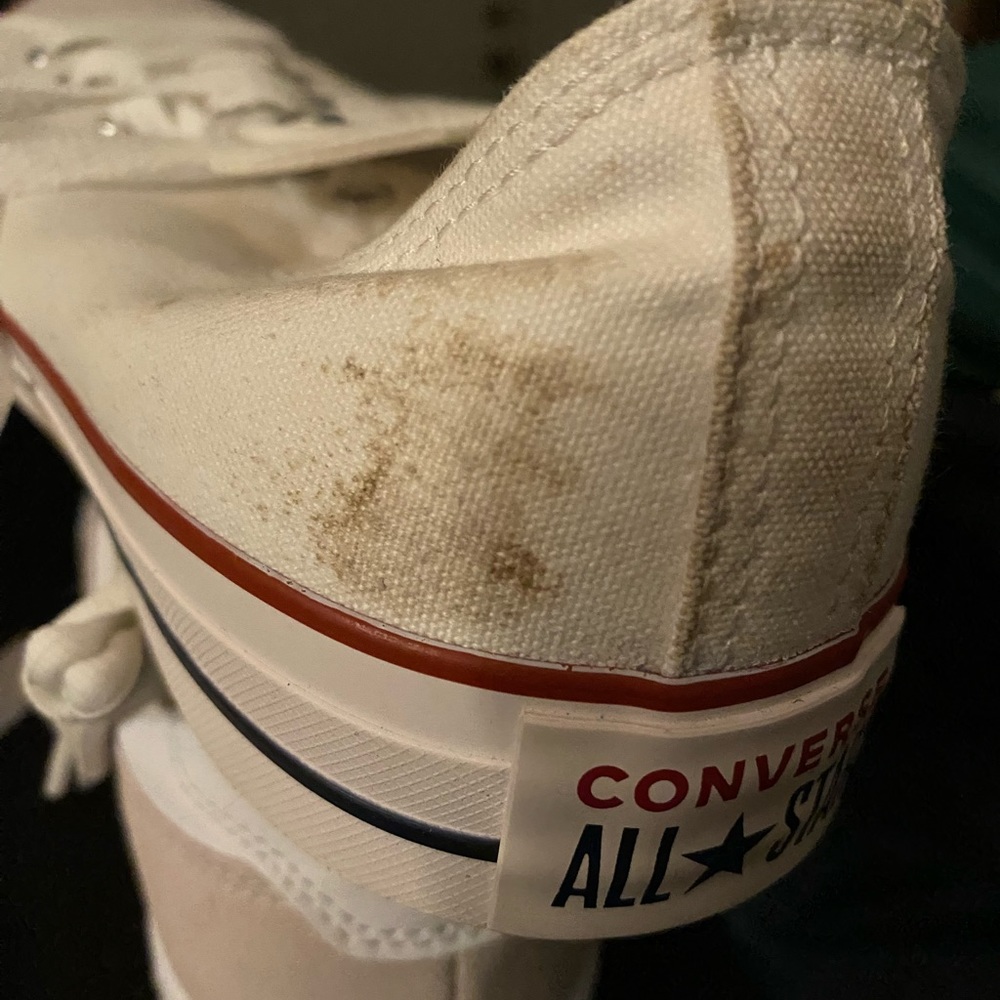 White and red converse men’s size 13